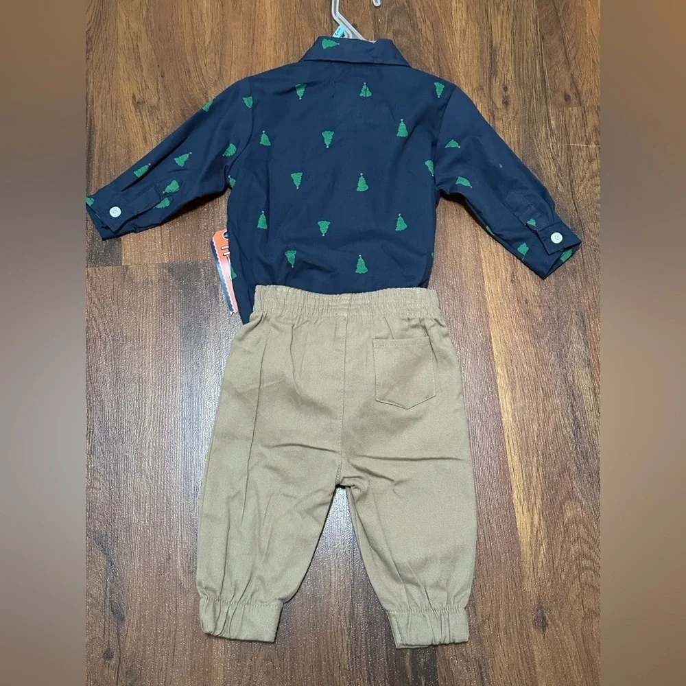 Kids Navy and Tan Matching Set